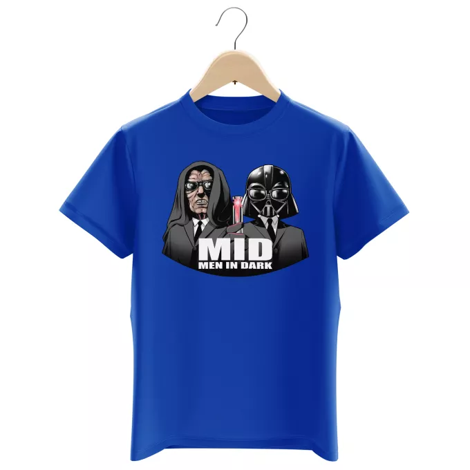 T-shirts crianças rapaz Paródia Guerra das Estrelas Darth Vader e Palpatine X MIB: Homens de Negro