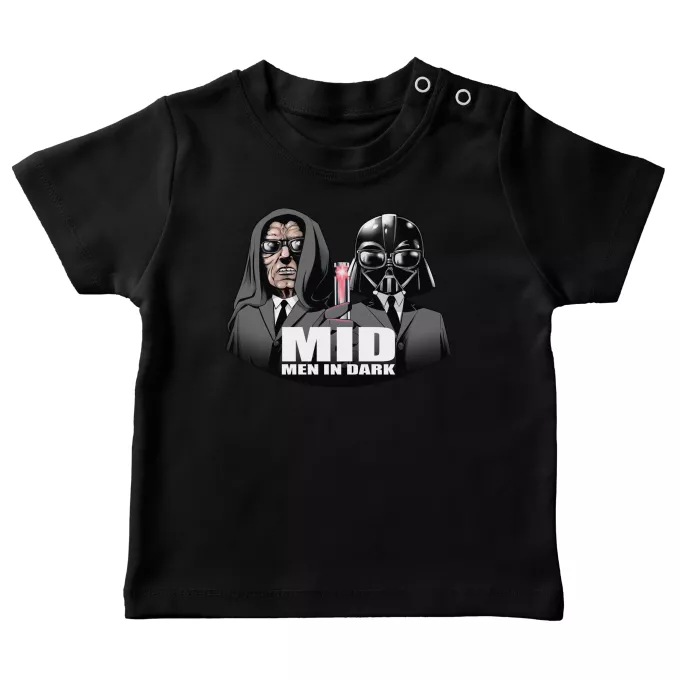 T-shirts para bebés Paródia Guerra das Estrelas Darth Vader e Palpatine X MIB: Homens de Negro