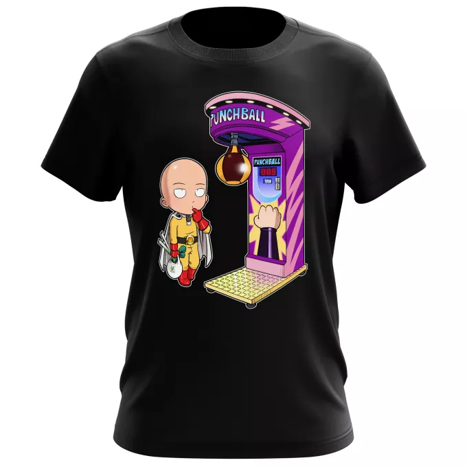 T-shirts för män Parodi One-Punch Man Saitama