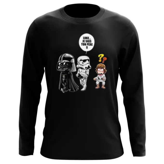 T-Shirts manches longues Parodie Star Wars Luke...Je suis ton père !! - Dark Vador, un Storm Trooper
