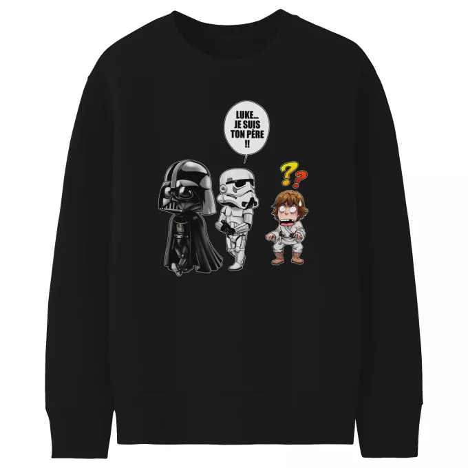 Pulls Enfants Parodie Star Wars Luke...Je suis ton père !! - Dark Vador, un Storm Trooper