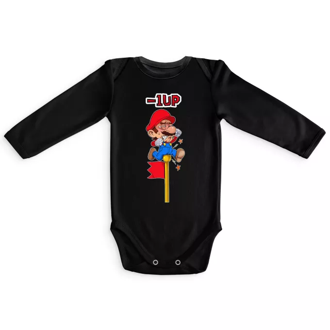 Body bebè a maniche lunghe Paoridia Super Mario Mario