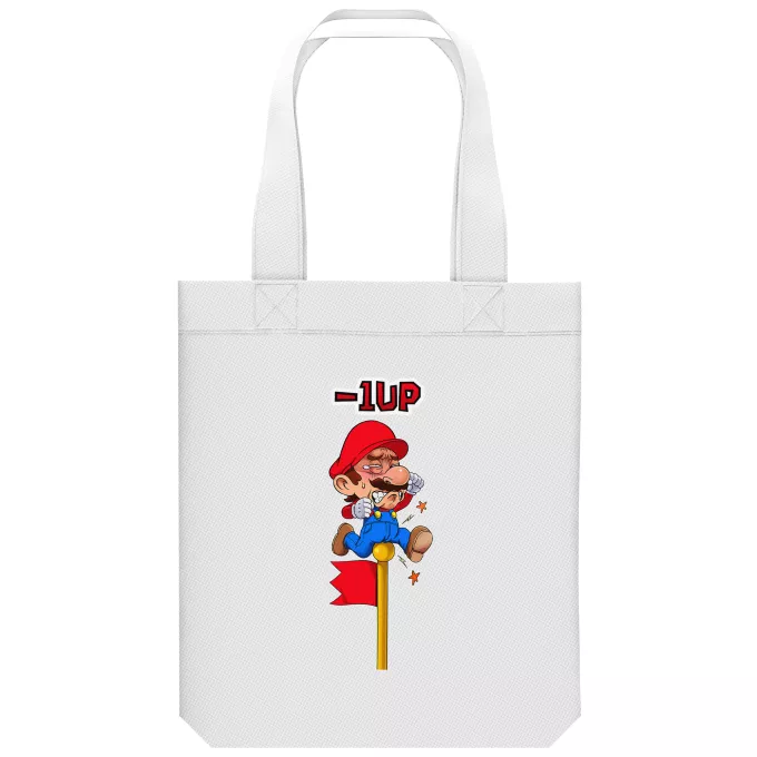 Borsa Tote Bag in cotone organico Paoridia Super Mario Mario