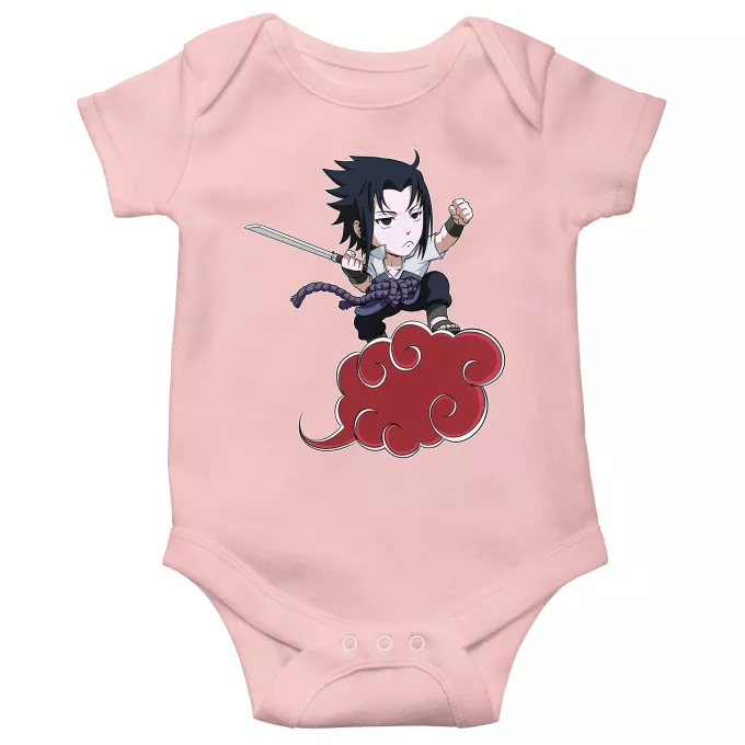 Body baby korta ärmar (flicka) Parodi Naruto Sasuke och Son Goku