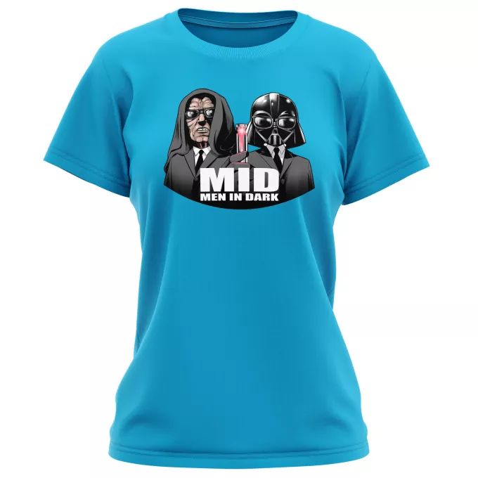 Vrouwen T-Shirts Parodie Star Wars Darth Vader en Darth Sidious X Men In Black