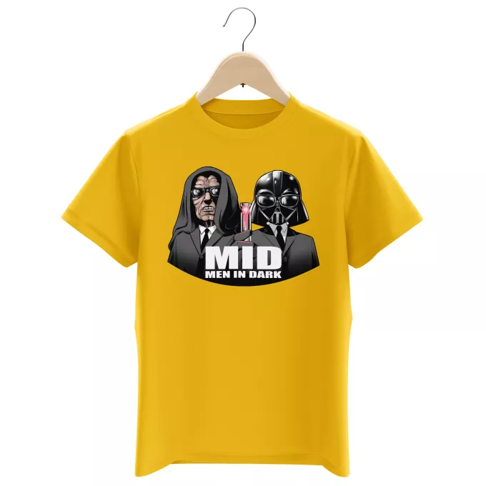 T-shirts Enfants Garçons Parodie Star Wars Men In Dark !! - Dark Vador, Dark Sidious se prenant pour des Men In Black