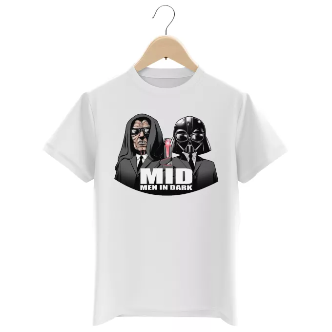 T-shirts kinderjongen Parodie Star Wars Darth Vader en Darth Sidious X Men In Black