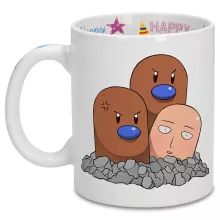 Saitama Mug “Saitama and Dugtrio” – One-Punch Man parody
