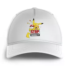 Casquette Enfant Pikachu « Stop à la Maltraitance animale !! » – Parodie Pokémon