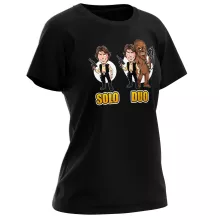 Han Solo Damen T-shirt “Han Solo und Chewbacca” – Parodie auf Star Wars