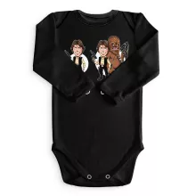 Han Solo Long sleeve Baby Bodysuit “Han Solo and Chewbacca” – Star Wars parody
