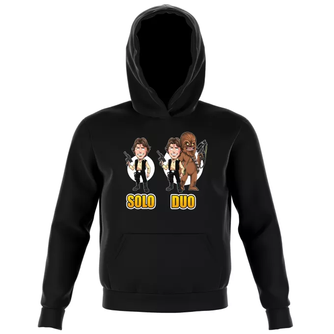 Kinder Kapuzenpullover Parodie auf Star Wars Han Solo und Chewbacca