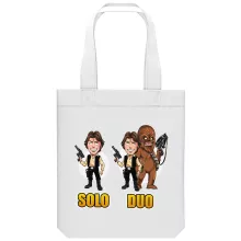 Han Solo totebag “Han Solo und Chewbacca” – Parodie auf Star Wars