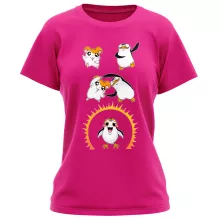 Porg Women T-shirt “Porg from Star Wars X Hamtaro X Dragon Ball Z X Madagascar Penguins” – Star Wars parody