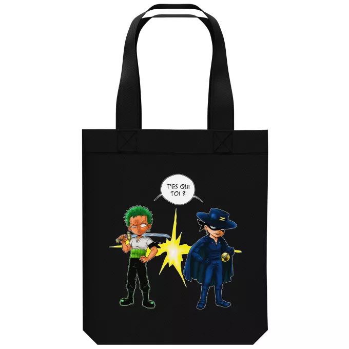 Sac Tote Bag en coton Bio Parodie One Piece D'un Z qui veut dire... - Zorro Roronoa