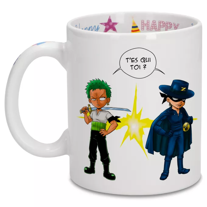 Mugs Anniversaire Parodie One Piece D'un Z qui veut dire... - Zorro Roronoa