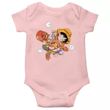Ruffy Baby Strampler (Mädchen) “Ruffy und Dhalsim” – Parodie auf One Piece