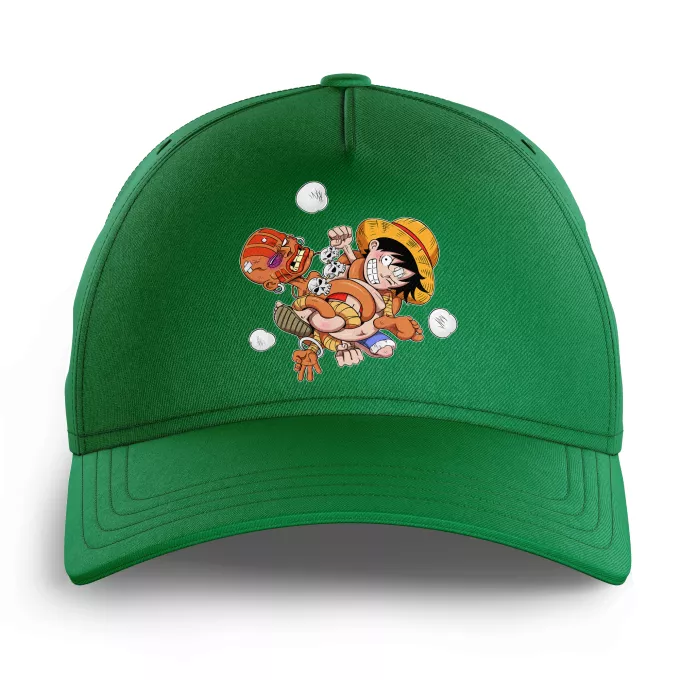 Gorras Niños Parodia One Piece Luffy y Dhalsim