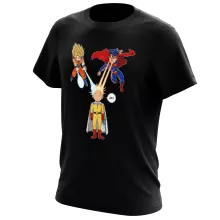 T-shirt Saitama « Super Saiyan, Super man et super...chauve » – Parodie One-Punch Man