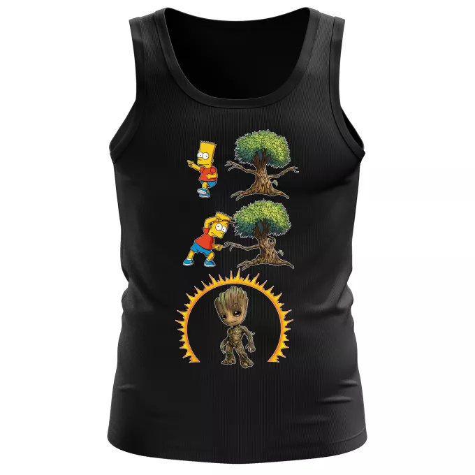Canotte da Uomini Paoridia I Simpsons Groot e Bart Simpson