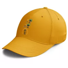 Gorra Amarilla Dorada parodia de Los Simpsons - Groot y Bart Simpson (Gorra de primera calidad - impresa en Francia - Réf : 938)