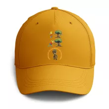 Gorra Amarilla Dorada parodia de Los Simpsons - Groot y Bart Simpson (Gorra de primera calidad - impresa en Francia - Réf : 938)