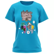 T-shirt Femme Seiya « 4 touristes japonais perdus en Grèce... » – Parodie Saint Seiya