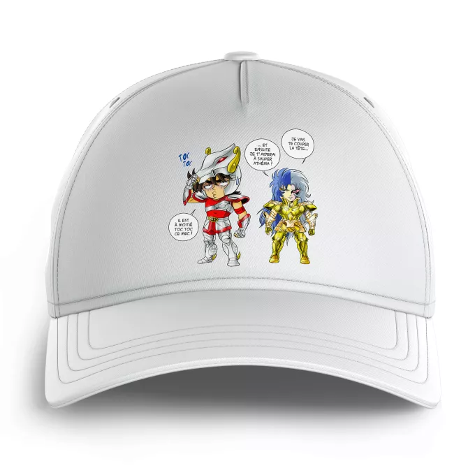 Casquettes Enfants Parodie Saint Seiya Une histoire de dingue... - Seiya de Pégase, Saga chevalier d'or des Gémeaux
