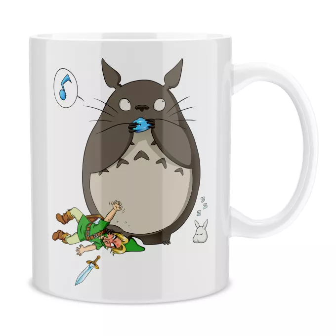Canecas Paródia Zelda Link e Totoro