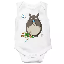 Fatinho sem mangas para bebé Link “Link e Totoro” – Zelda de parodia