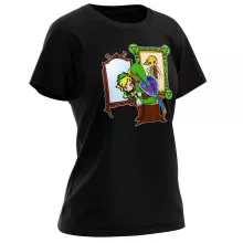 Link Damen T-shirt “Norman Rockwell style” – Zelda parodie