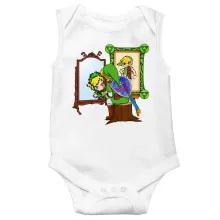 Link Sleeveless Baby Bodysuit “Link Self Portrait - Norman Rockwell style” – Zelda parody