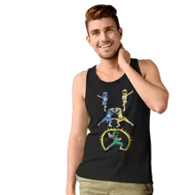 Power Ranger Blauw Heren tanktop “Power Ranger Blauw, Power Ranger Geel en Power Ranger Groen” – Power Rangers parodie