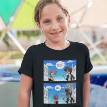 T-shirt Enfant Fille Natsu Dragnir « Hey mec, t'as pas du feu ? » – Parodie Fairy Tail