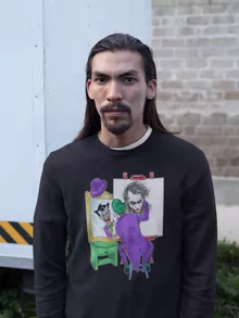 Pull Le Joker « Drôle d'Autoportrait » – Parodie Batman