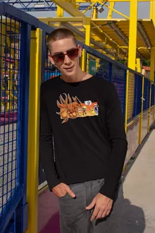 Pikachu Long Sleeve Top “Pikachu, Ash and Kyubi” – Pokémon parody