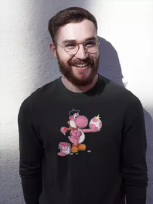 Felpa “Yoshi rosa” – Parodia dei Yoshi