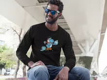 Camiseta de manga larga Yoshi Azul “Yoshi Azul claro” – Parodia de Yoshi