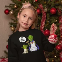 Yoda Kinder Pullover “Yoda von Star Wars und Gott von DBZ” – Parodie auf Star Wars