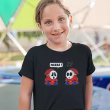 Shy Guy T-shirts kinderen meisjes – Super Mario parodie