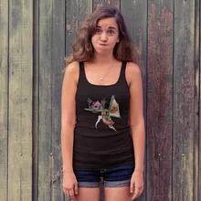 Camiseta Mujer sin mangas Link Wind Walker “Link Wind Walker y la Kame House” – Parodia de Zelda