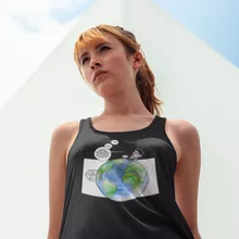 Débardeur Femme Olivier « Le Plus grand terrain de foot du Monde ! » – Parodie Olive et Tom - Captain Tsubasa