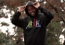 Camisola com capuz “Deadpool e Power Rangers” – Deadpool de parodia