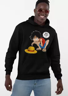 Monkey D. Ruffy Kapuzenpullover “Monkey D. Ruffy und Gollum - Mein Schatz” – Parodie auf One Piece