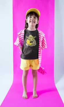 Yoda Mädchen Kinder T-Shirt “Grammatik für Dummies” – Parodie auf Star Wars