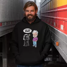 Felpa con cappuccio Darth Vader “Darth Vader e George Lucas - I am your Father” – Parodia dei Star Wars