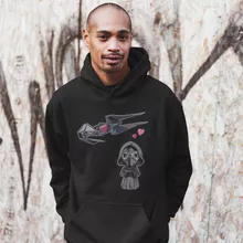 Cartoon SD Kylo Ren Kapshirt “Cartoon SD Kylo Ren en TIE Silence Mini Drone” – Star Wars parodie