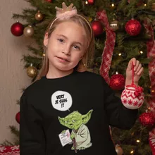 Pull Enfant Yoda « Vert, je suis !! » – Parodie Star Wars
