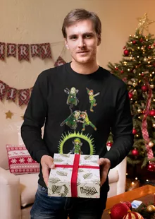 T-Shirts de manga comprida Link “Link e Legolas” – Zelda de parodia