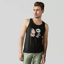 Majin Boo Herren Tank Top “Majin Boo und Patrick Star” – Parodie auf Dragon Ball Z
